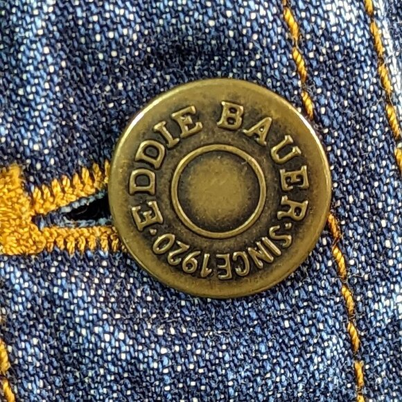 EDDIE BAUER Classic Four Pocket Mid Length Jean Jacket Medium Wash Size Small - Picture 4 of 13